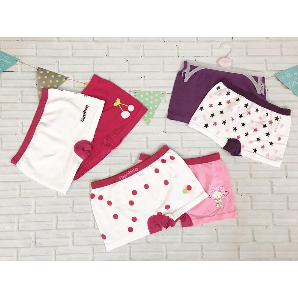 Set 2 Quần chip đùi bé gái hãng Gerboo size từ 10kg-40kg