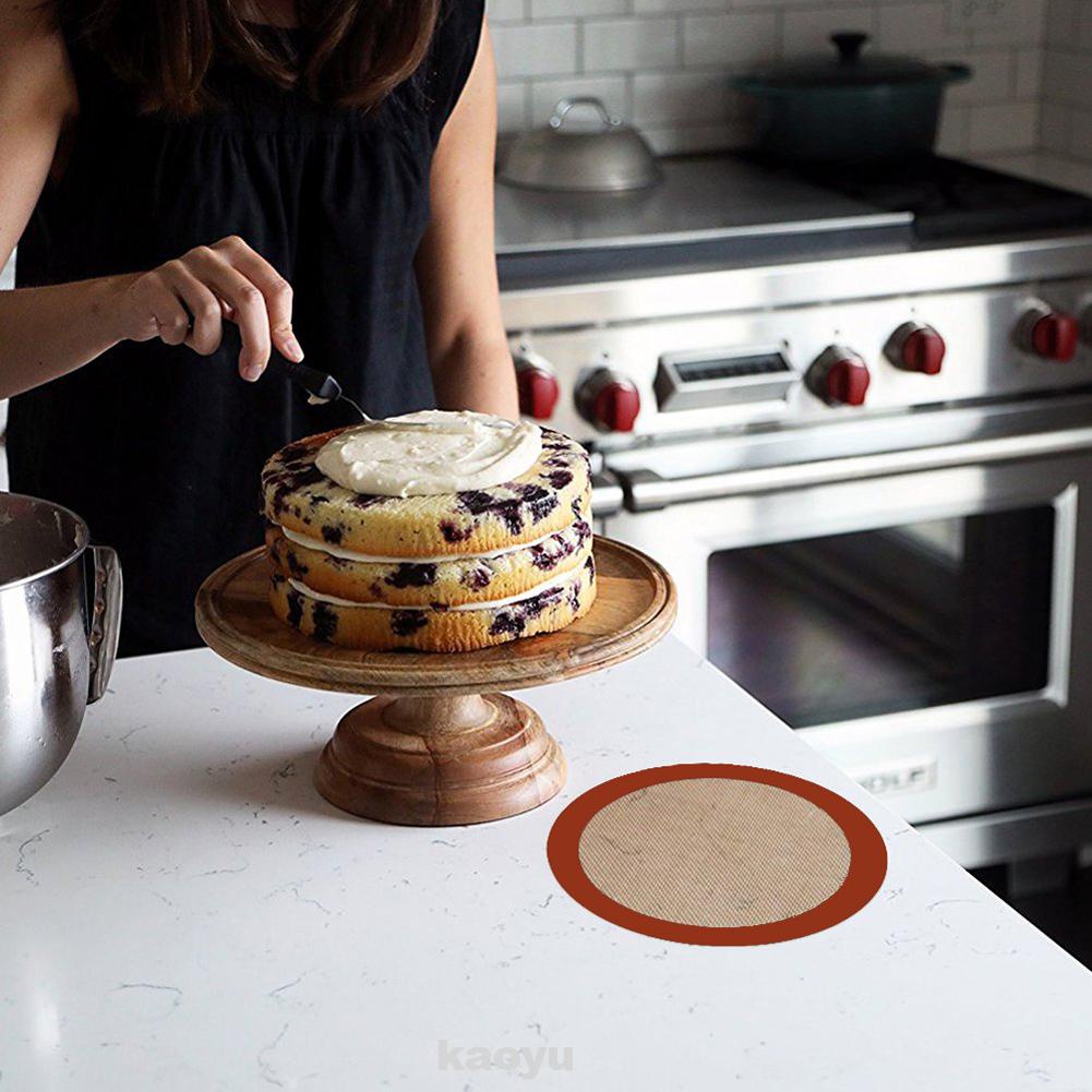 Thảm Nướng Bánh Hình Tròn 9 Inch Bằng Silicone Cách Nhiệt Dễ Vệ Sinh Tiện Dụng Cho Nhà Bếp