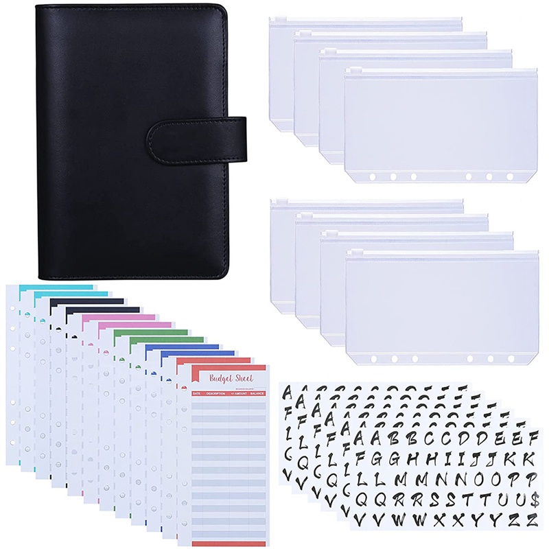 Túi đựng giấy tờ giấy A6 A6 A6 12 ngăn cho 26 Categories Ring Budget Binder A