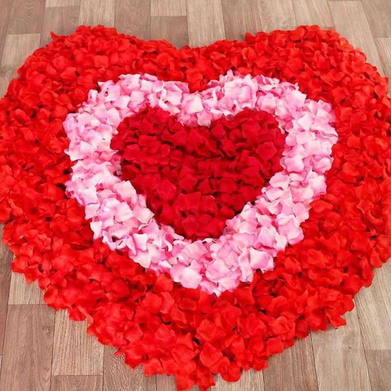 100 cánh hoa hồng giả bằng vải lụa trang trí phòng cưới, tân hôn, tỏ tình, kỷ niệm