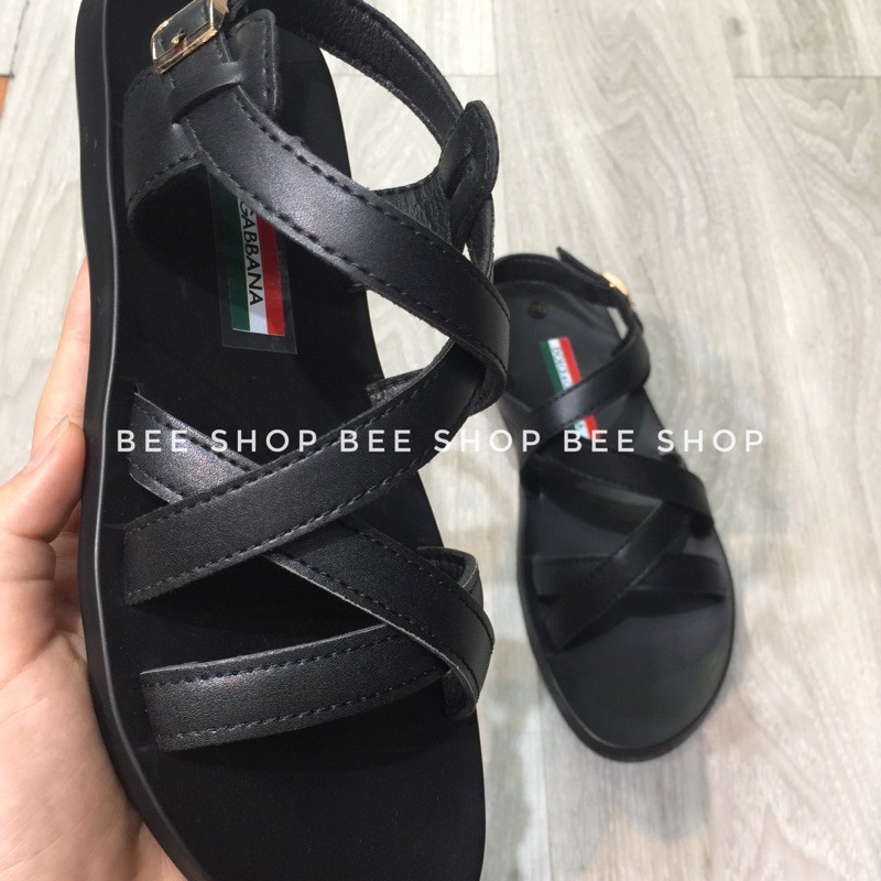 Dép sandal quai hậu Dolce quai chéo đế cao su - Dép DG nam - Dép xỏ ngón - Bee Shop