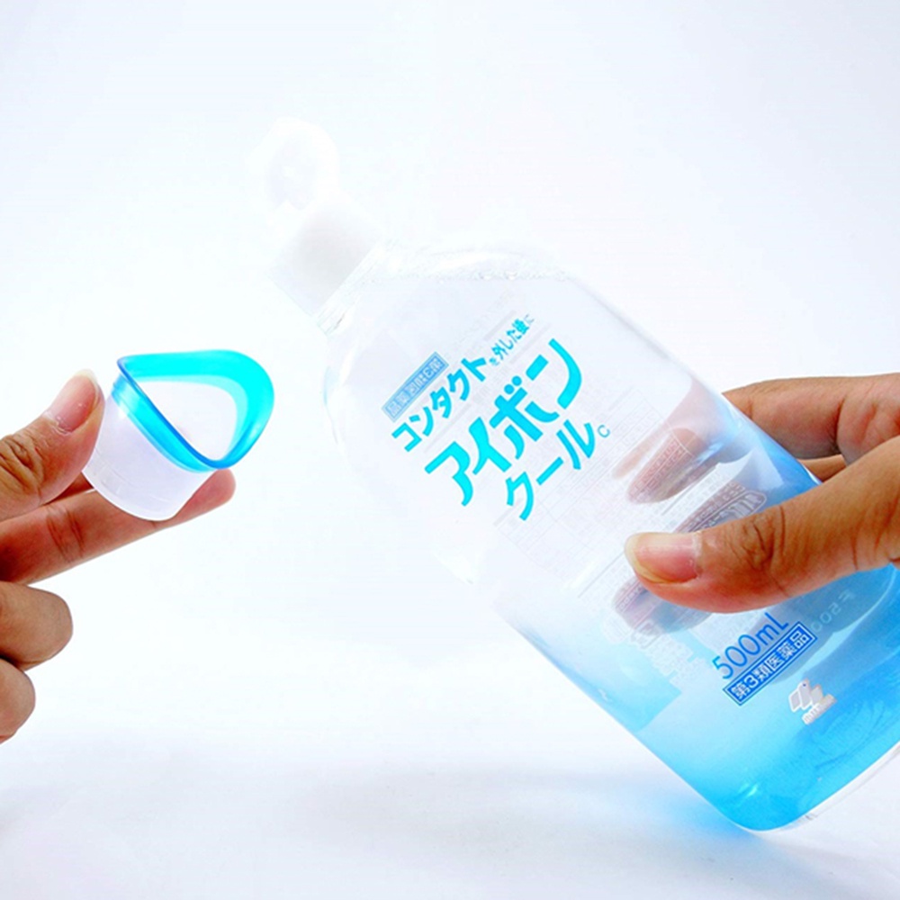 Nước rửa mắt Eyebon W Vitamin Kobayashi làm sạch mắt khỏi bụi bẩn, trang điểm - Chai 500ml (Nhật Bản)