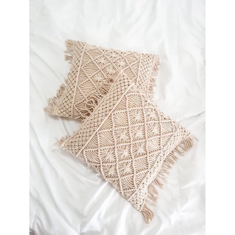 Gối Macrame - Decor phòng khách, phòng ngủ
