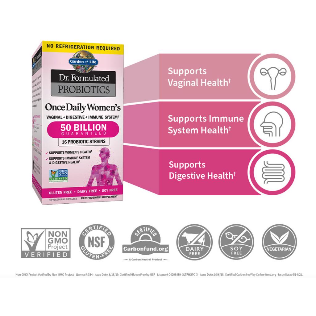 VIÊN UỐNG BỔ SUNG LỢI KHUẨN Garden of Life Probiotics for Women, Non GMO, Gluten Free, TIÊU HÓA - MIỄN DỊCH