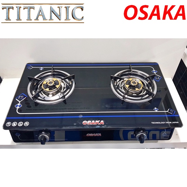 Bếp Gas đôi mặt kính OSAKA - Hàng Chính Hãng - Tiết kiệm Ga