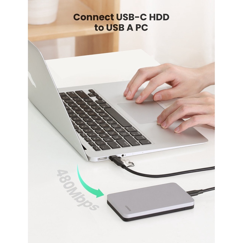 Đầu chuyển USB 2.0 sang USB-C cao cấp UGREEN 50568