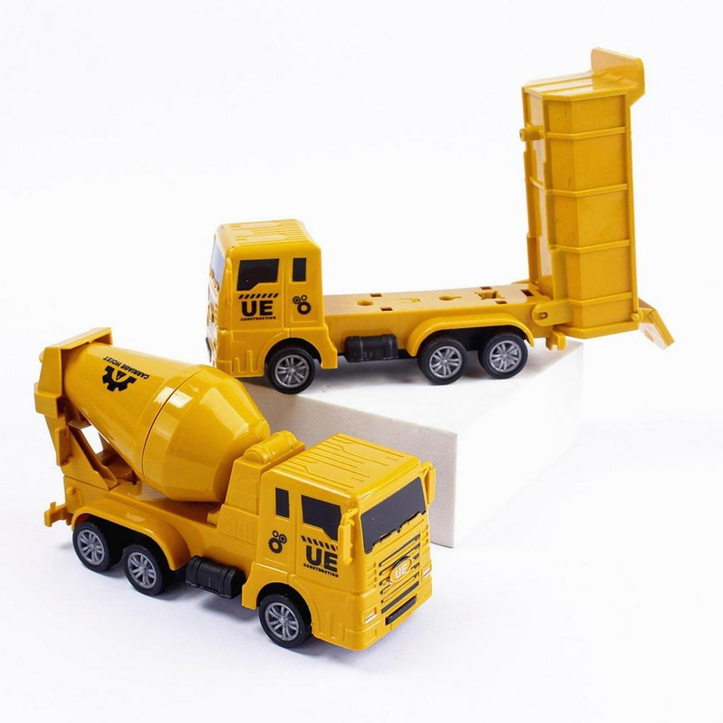 Bộ đồ chơi xe ô tô công trình các loại cho bé, máy xúc, xe tải, cần cẩu, xe ben cho trẻ 1-3 tuổi