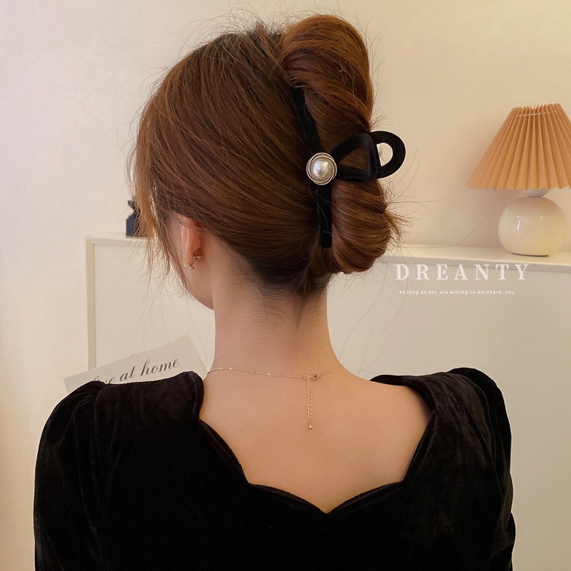 Kẹp Tóc Hình Cá Mập Đính Ngọc Trai Thời Trang Cao Cấp Cho Nữ