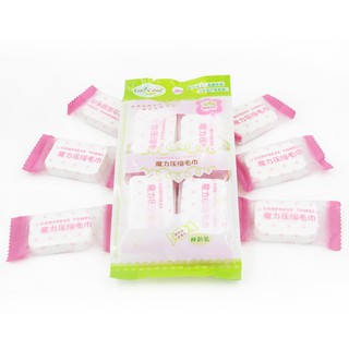 Khăn Giấy Nén Hình Viên Kẹo Enjoy Cotton Cao Cấp (Túi 8 Viên)