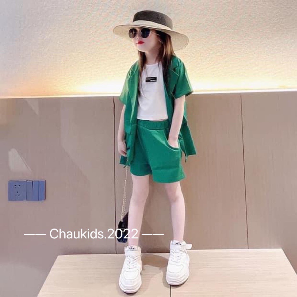 Bộ vest cộc 3 màu 3ct bé gái