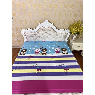 Ga chống thấm cotton hoa văn Violet,rẻ nhất tp hcm,được chọn mẫu-gấu thỏ kẻ ngang