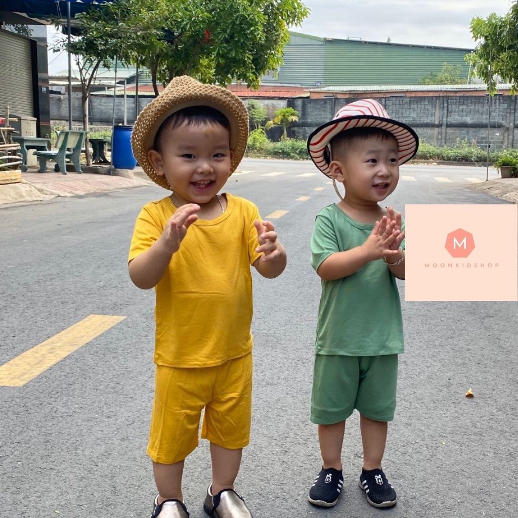 Bộ Ngắn Tay Cho Bé7 Màu tùy chọn 100% thun lạnh,body đùi bé trai,bộ cộc minky mom cho bé,bộ hè cho bé 6-18