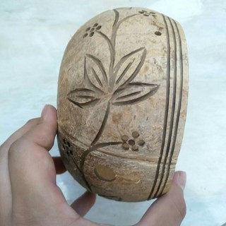 Chậu gáo dừa có hoa văn