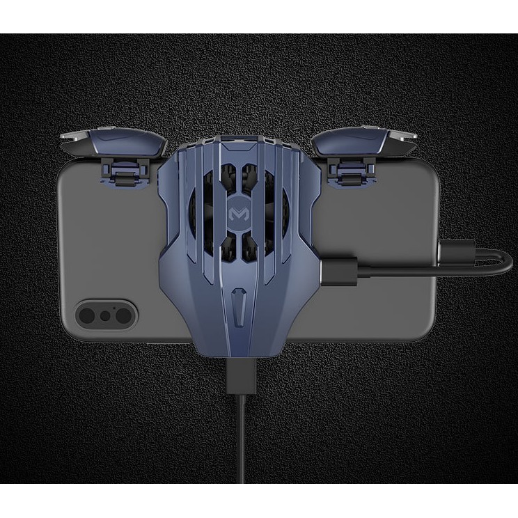 Quạt tản nhiệt gaming sò lạnh siêu mát Memo DL02 cho điện thoại có nút bật tặng kèm dây sạc Type c Lightning