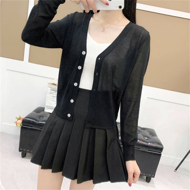 Áo Khoác Cardigan Dệt Kim Mỏng Chống Nắng Phong Cách Mới Mùa Hè Cho Nữ