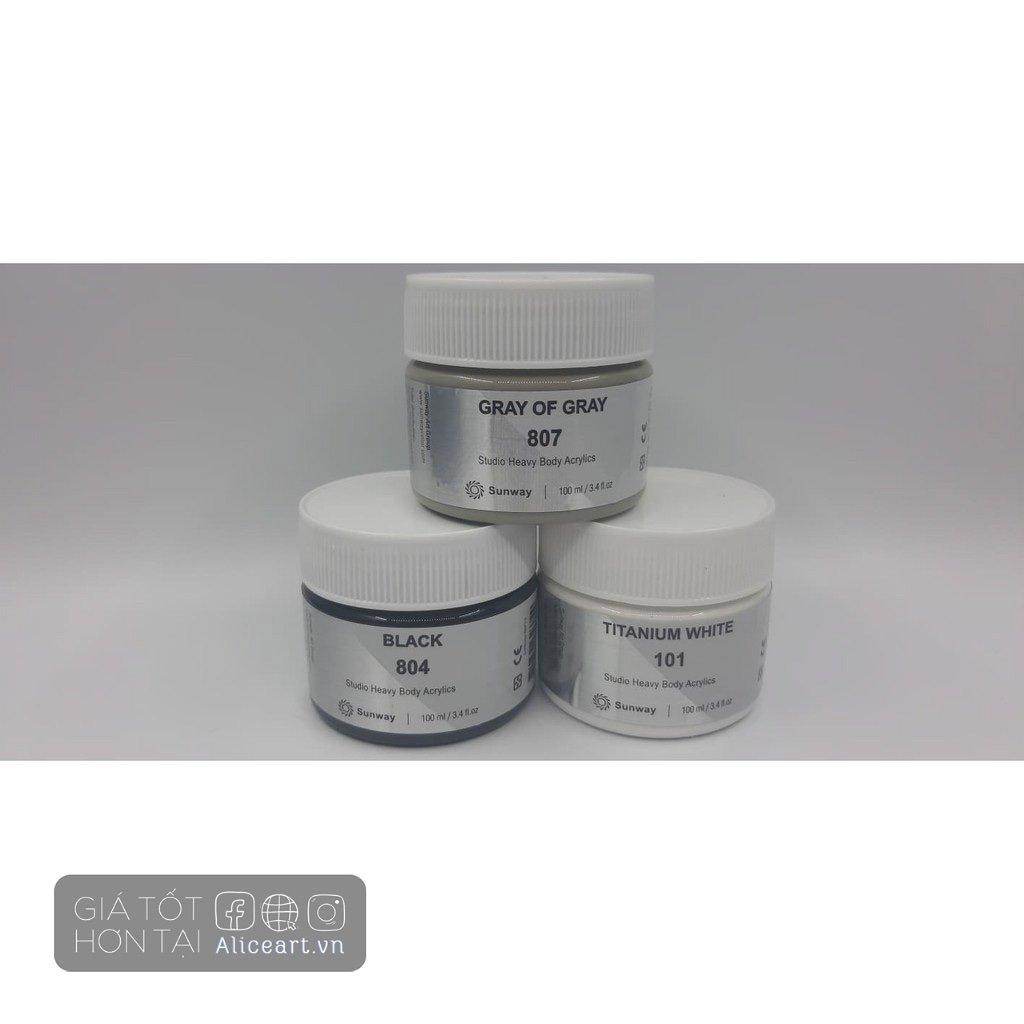 Màu acrylic 3D Sunway Đài Loan 25ml/100ml vẽ mọi chất liệu vải, Giày,Tường, Canvas RẺ