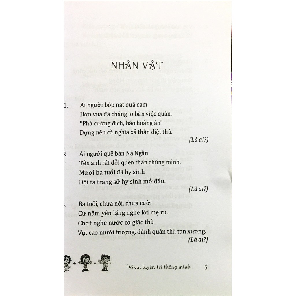 Sách - Câu Đố Luyện Trí Thông Minh: Nhân Vật, Địa Danh