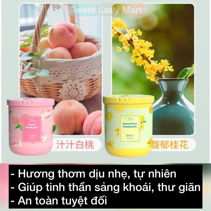 Sáp Thơm Phòng Khử Mùi THALO 190g - Phòng Ngủ Nhà Vệ Sinh Toilet Ô Tô Mùi Hương Tự Nhiên