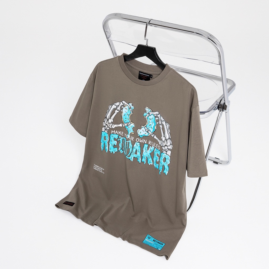Áo Thun Oversize REMAKER Communion Tee Unisex Tay Lỡ - Nâu - Local Brand Chính Hãng