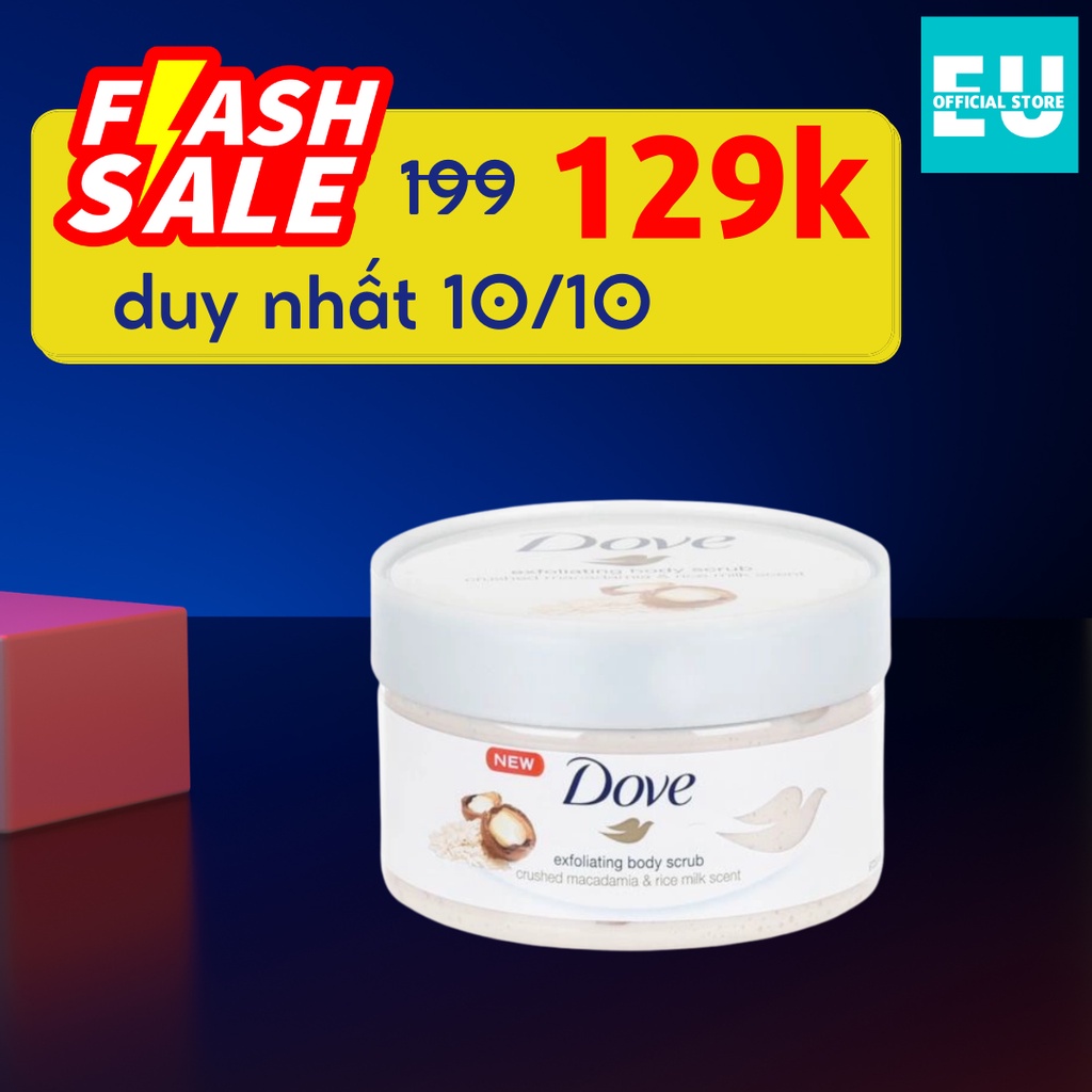 Tẩy Da Chết Toàn Thân DOVE Chăm Sóc Da Dưỡng Trắng Cấp Ẩm Exfoliating Body Polish Bản Đức