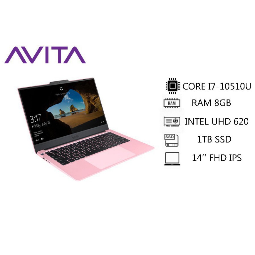 Máy Tính Laptop AVITA LIBER V14–Màu Hồng–Intel Core I7-10510U/RAM 8GB/ SSD 1TB/ Win 10 Home | WebRaoVat - webraovat.net.vn