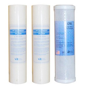 Bộ 3 lõi lọc nước 2 pp 10 inch và 1 lõi lọc nước số 3 cto 10 inch homart