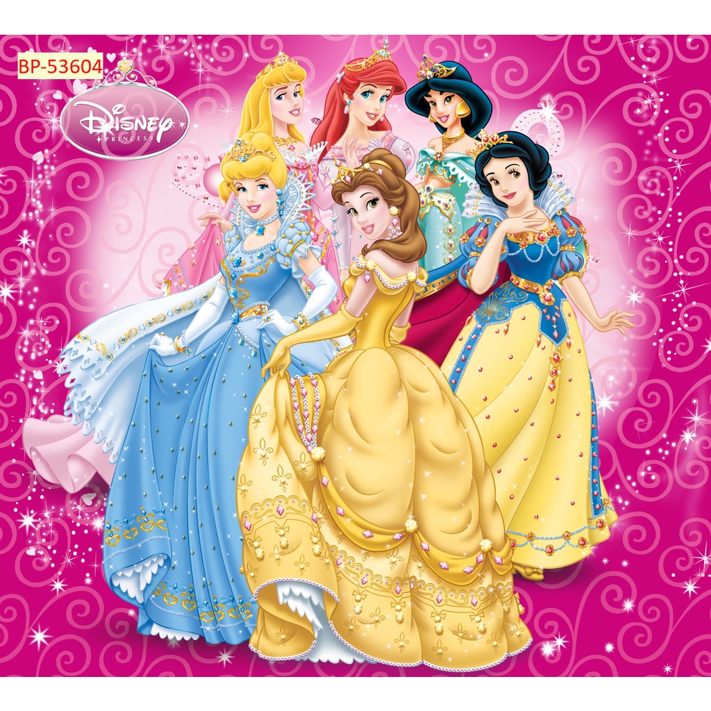 Tranh Dán Tường Trẻ Em 3D chủ đề những nàng công chúa nổi tiếng Díney