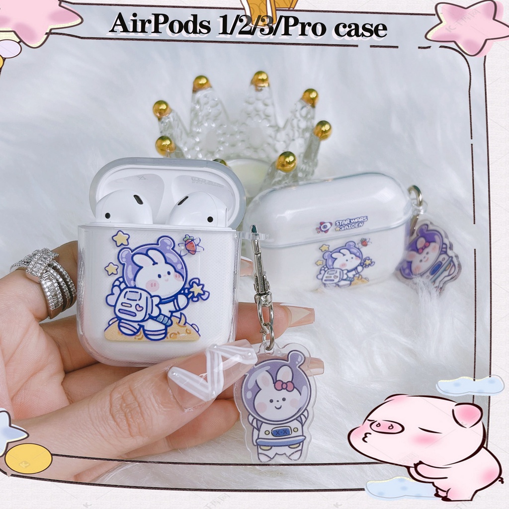 Vỏ Bảo Vệ Hộp Sạc Tai Nghe AirPods3 AirPods3 Pro AirPods2gen Màu Trong Suốt Họa Tiết Chú Thỏ/Gấu Dễ Thương Ốp