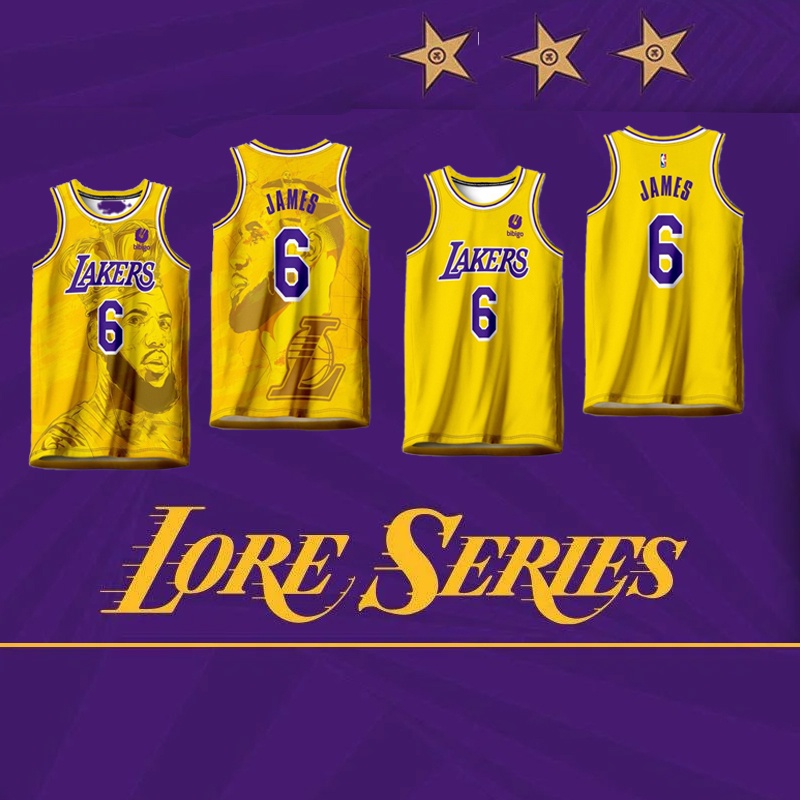 Kỷ Niệm 75 Năm Mới Lakers No. Áo Bóng Rổ Không Tay Số 6 / 6 Thời Trang Cá Tính