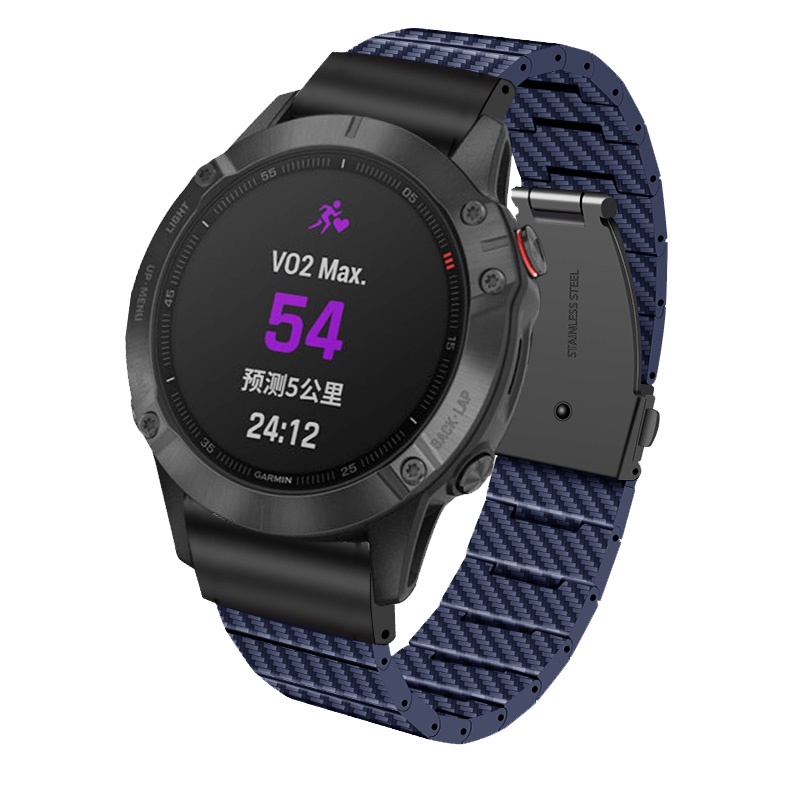 Dây Đeo Sợi Carbon 22mm 26mm Cho Đồng Hồ Thông Minh Garmin Fenix 7X 7 Solar / 6X 6 Pro 5 5X Plus 3 3HR / Epix