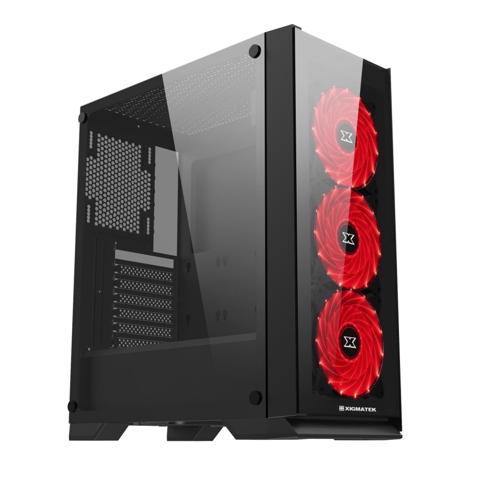 [Mã ELMS4 giảm 7% đơn 500K] [Mã ELMS4 giảm 7% đơn 500K] Vỏ Case XIGMATEK SIROCON III (EN43880)-Tặng 3 fan led mặt trước