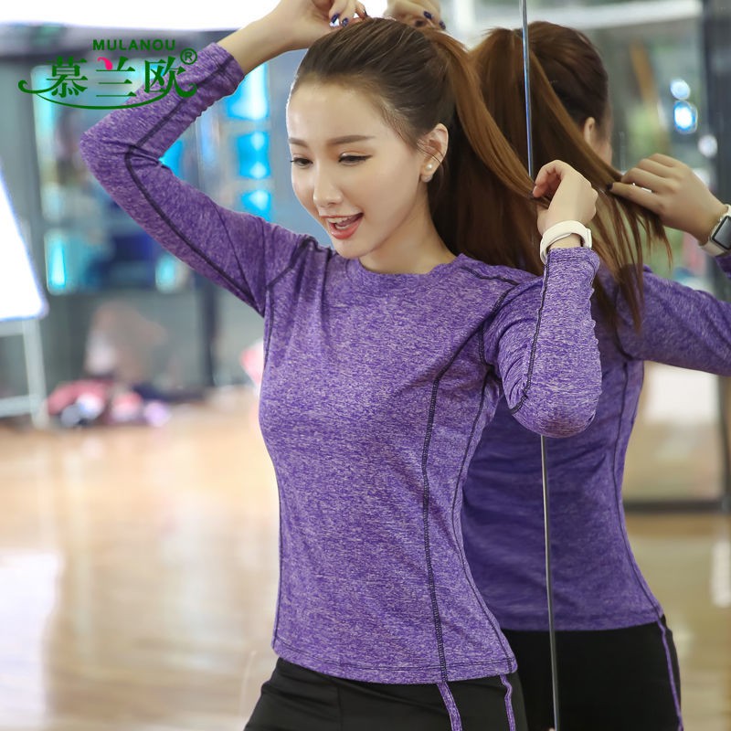 Áo Thun Thể Thao Nữ Tay Dài Chất Liệu Nhanh Khô