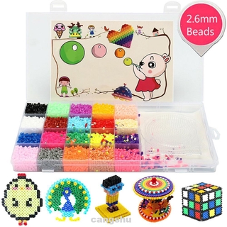 11000Pcs 2.6mm Toys Educational Boxed Jigsaw 3 Pegboards Making Pendant Hama Beads Set