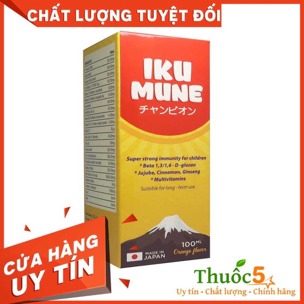 [GÁI GỐC] IKU MUNE tăng cường sức đề kháng cho trẻ, lọ 100ml