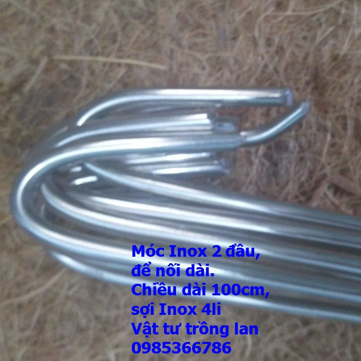 10 móc nối hai đầu inox phi 4 dài 90cm dùng để nối chuyền chậu lan, chậu hoa kiểng, đảm bảo bền đẹp, chắc khỏe