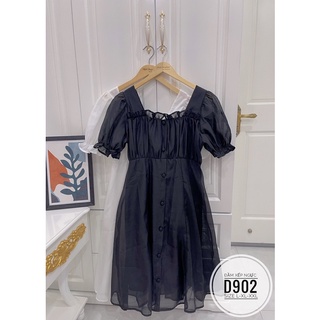 BIGSIZE Đầm trắng xếp ngực D902