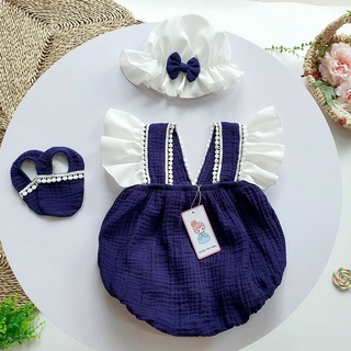 Bodysuit cho bé xanh coban