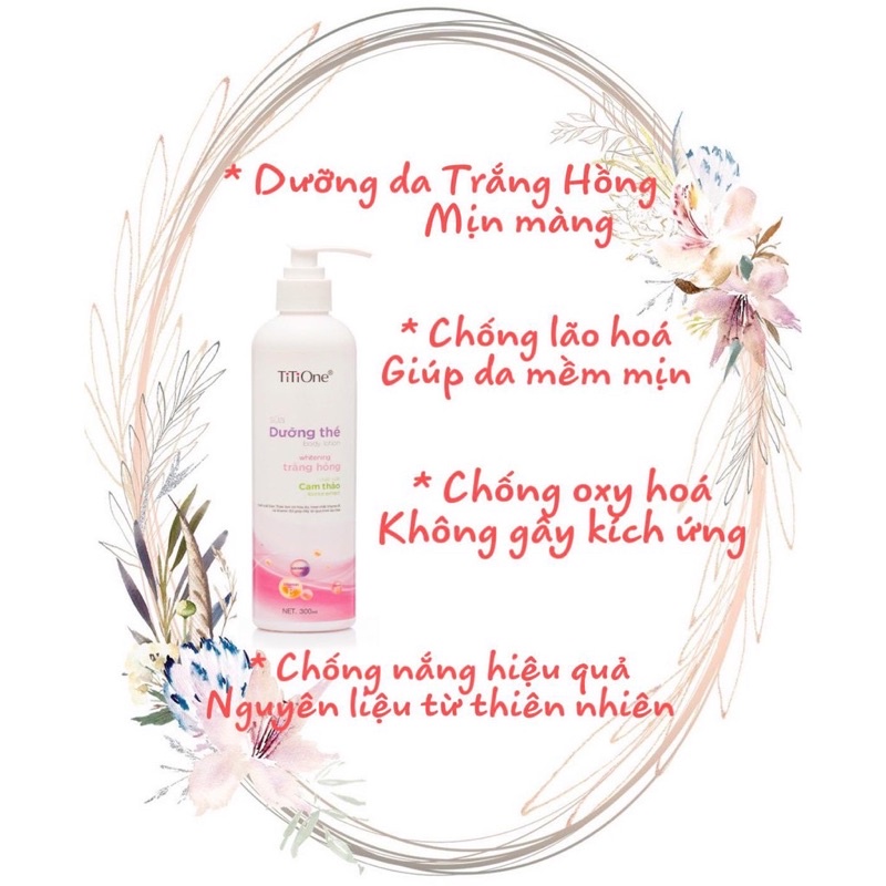 Sữa dưỡng thể trắng hồng Titione 300ml