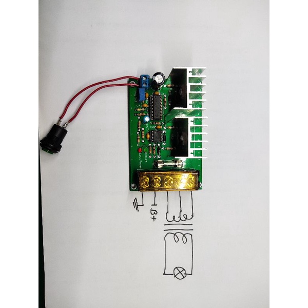 Mạch inverter 300W-50Hz -12V/20Ampe.