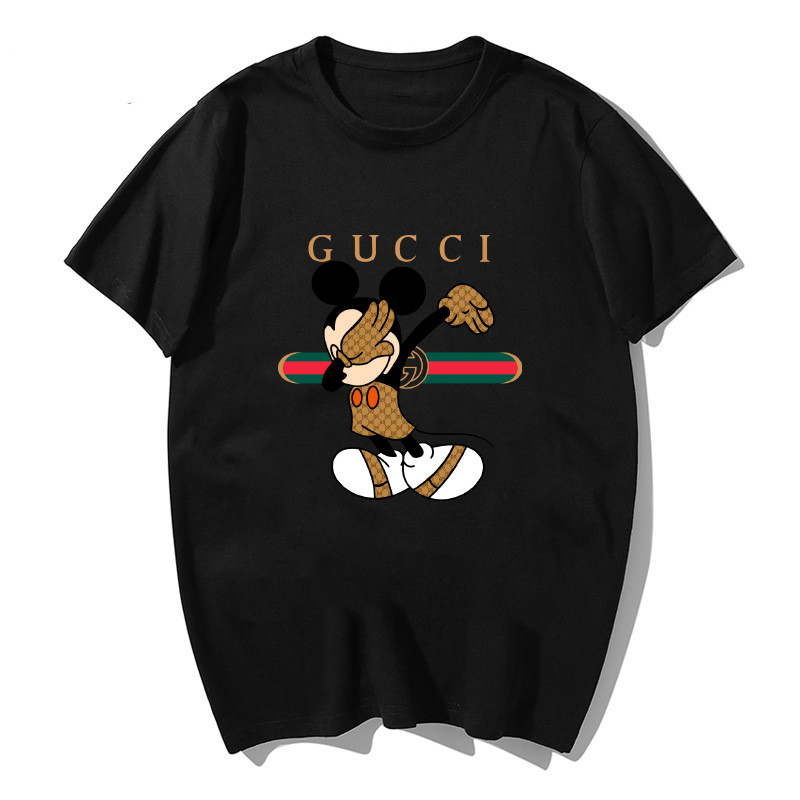 GUCCI MICROFIBER Áo Thun Tay Ngắn Cổ Tròn Có In Hình Thời Trang Độc Đáo Cho Nam / Nữ Size S-Xl 2xl 3xl 4xl 5xl