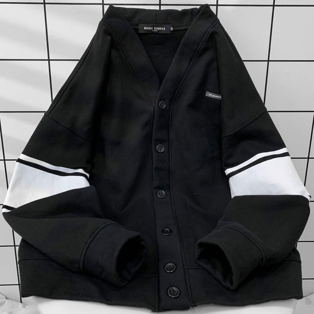 Áo Khoác Cardigan HERI Vải Nỉ Bông Form Rộng Phong Cách Ulzzang Unisex