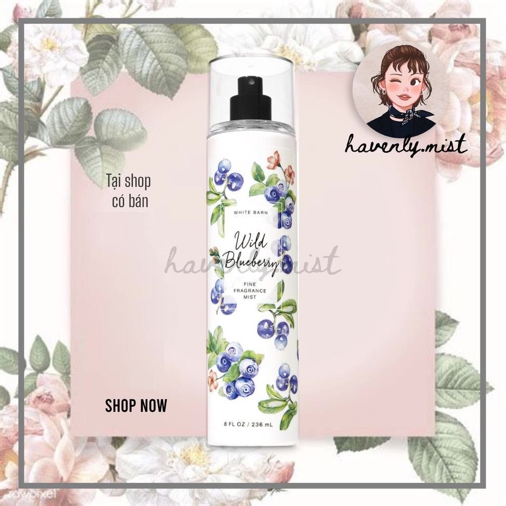 ʜᴀᴠᴇɴʟʏ.ᴍɪsᴛ ┋ Xịt thơm Wild Blueberry của Bath & Body Works