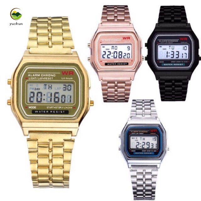 Đồng Hồ Casio Màu Vàng Kim/ Bạc Cổ Điển Dành Cho Nam Và Nữ