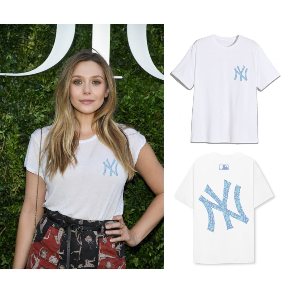 Áo thun MlB Bandana Elizabeth Olsen Scarlet Witch đen trắng