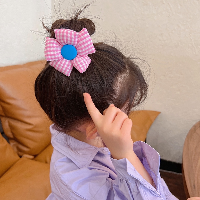 Dây Cột Tóc Cao Su Đính Hoa Hướng Dương Dễ Thương Cho Bé Gái