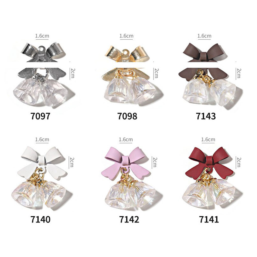 CHARMS 1 Phụ Kiện Trang Trí Móng Tay Hình Nơ 3d Đính Đá Pha Lê Lấp Lánh Sang Trọng Diy