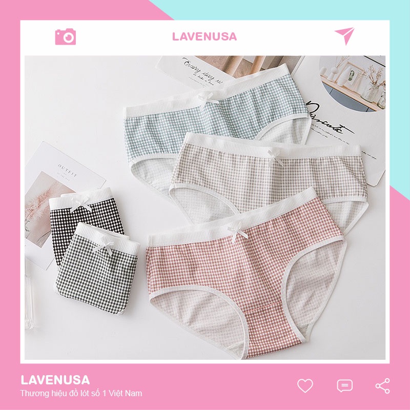 Quần lót nữ cao cấp kháng khuẩn Cotton mềm mại thoáng mát LAVENUSA QL33