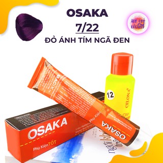 [ 7/22 - Đỏ Ánh Tím ] Thuốc Nhuộm Tóc Osaka Loại 100ml + Bình Oxy12 - 100ml