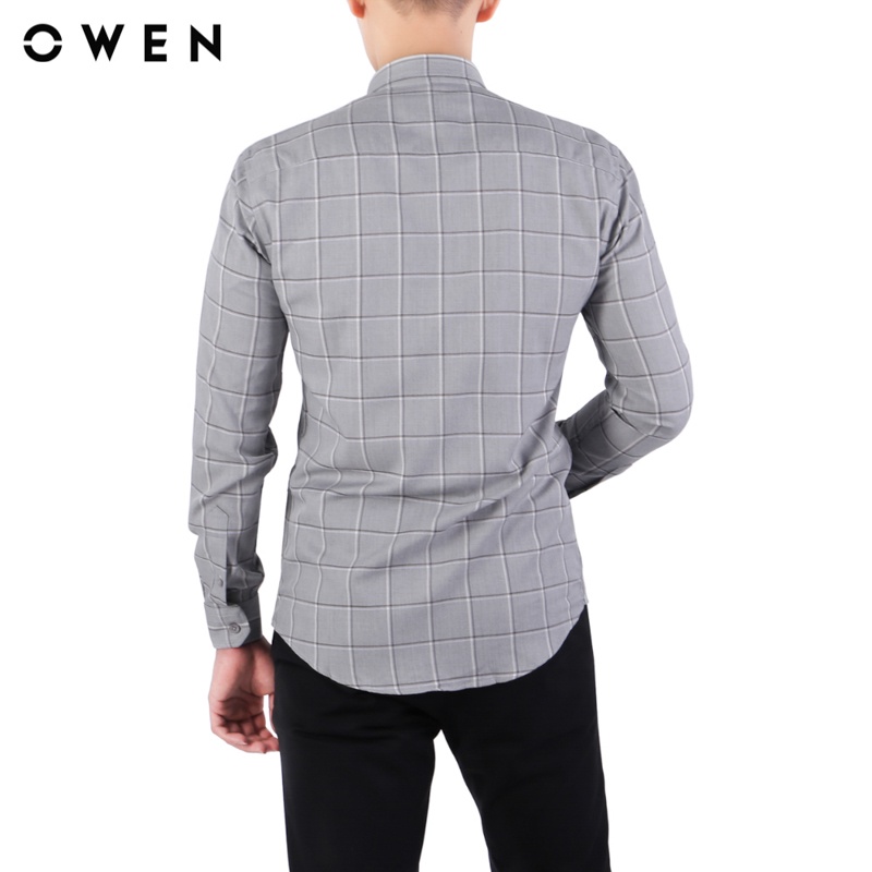 Áo sơ mi Dài tay Nam Owen Bamboo Slim Fit màu Ghi - AS61046D