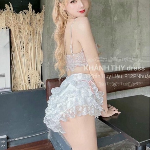 Quần đùi nữ , quần đùi mặc nhà phối ren nhiều tầng sexy - QO05 | BigBuy360 - bigbuy360.vn